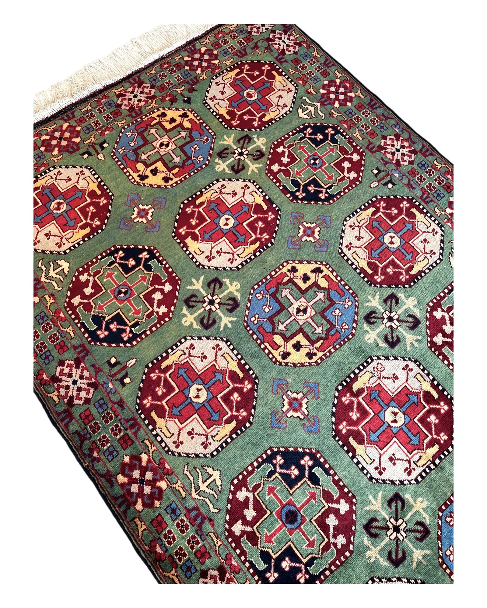 150cm x 103cm Green Patnas Gul Rug