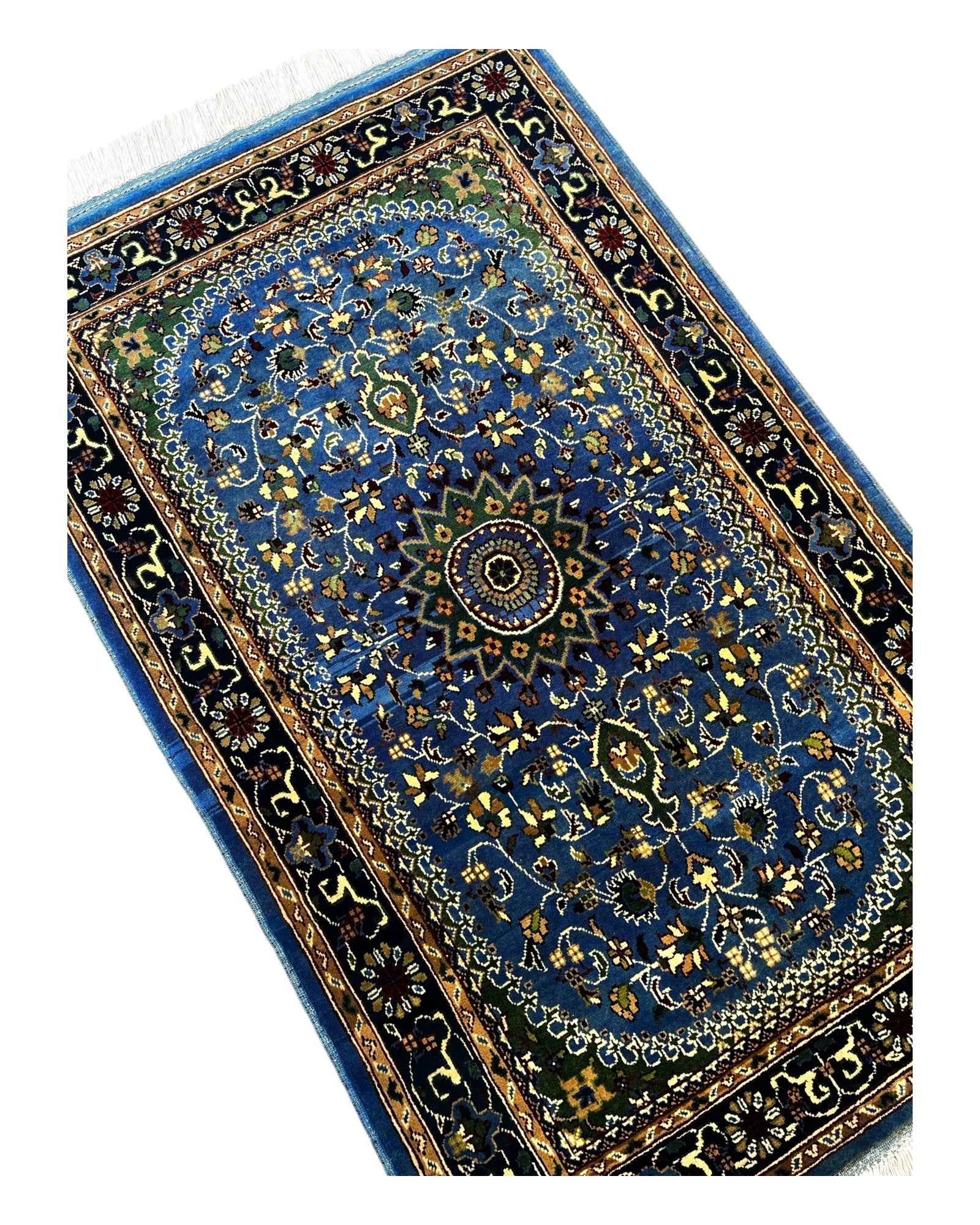 155cm x 100cm Royal Blue Afghan Rug
