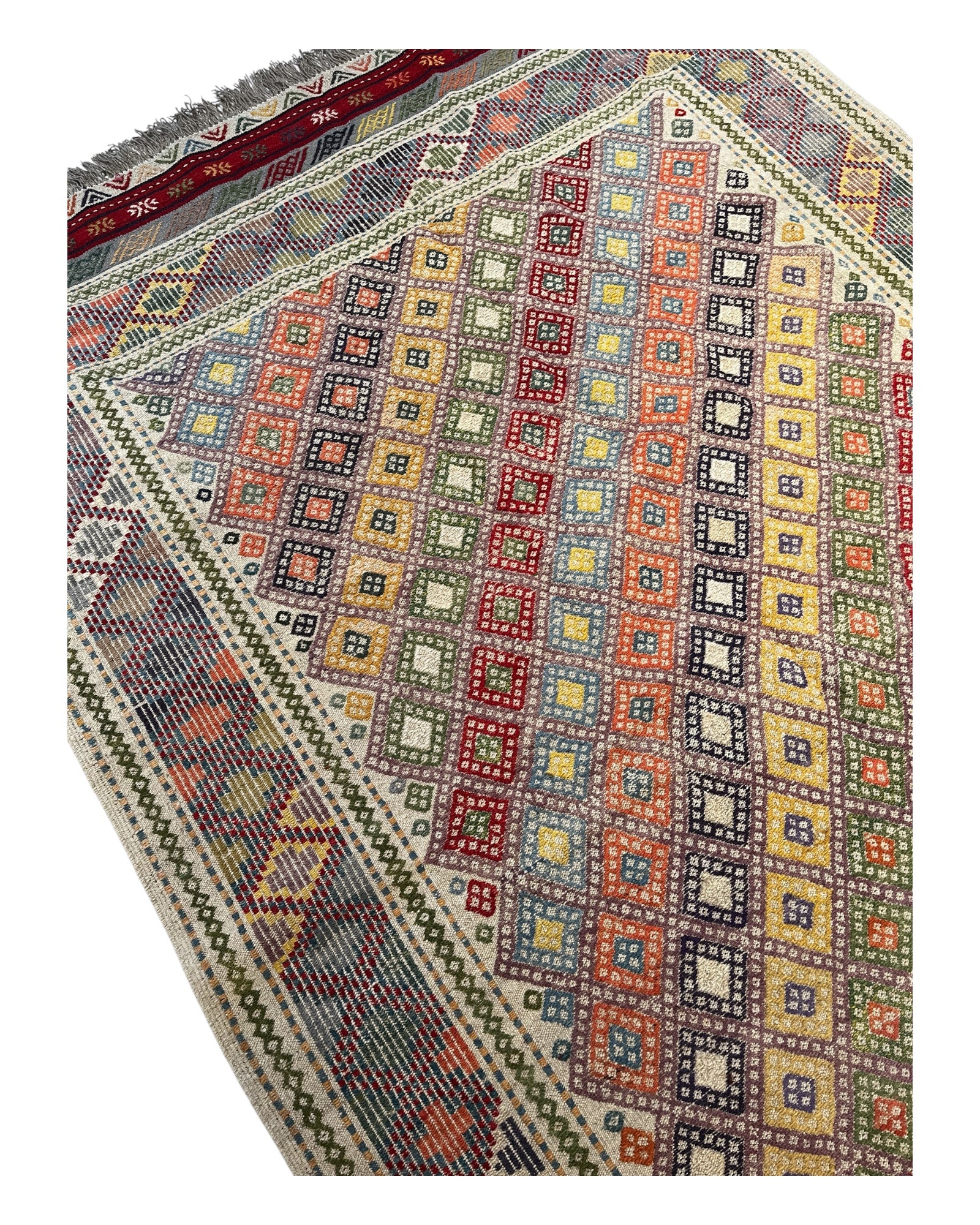 240cm x 175cm Colourful Turkoman Kilim