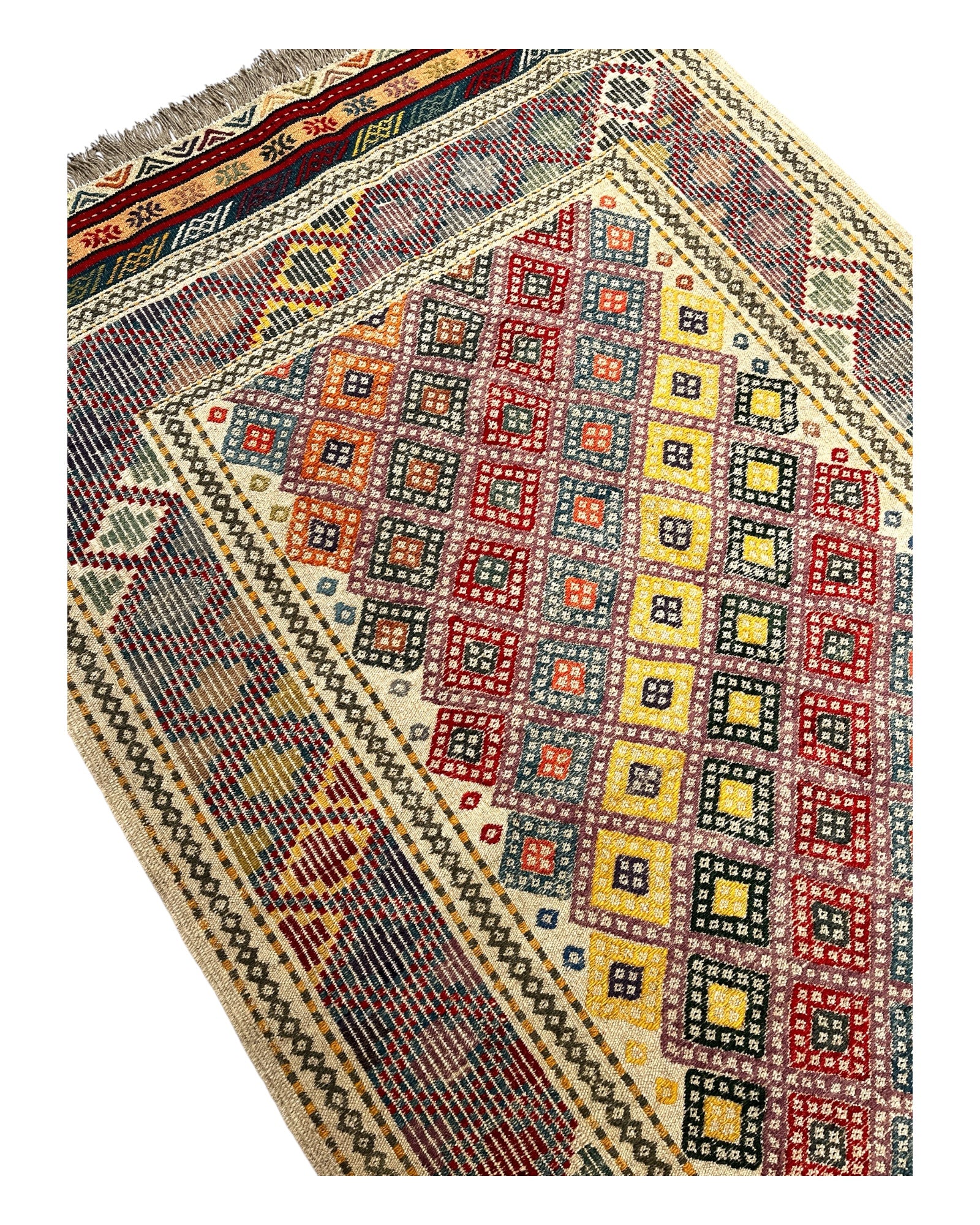 195cm x 122cm Colourful Turkoman Kilim