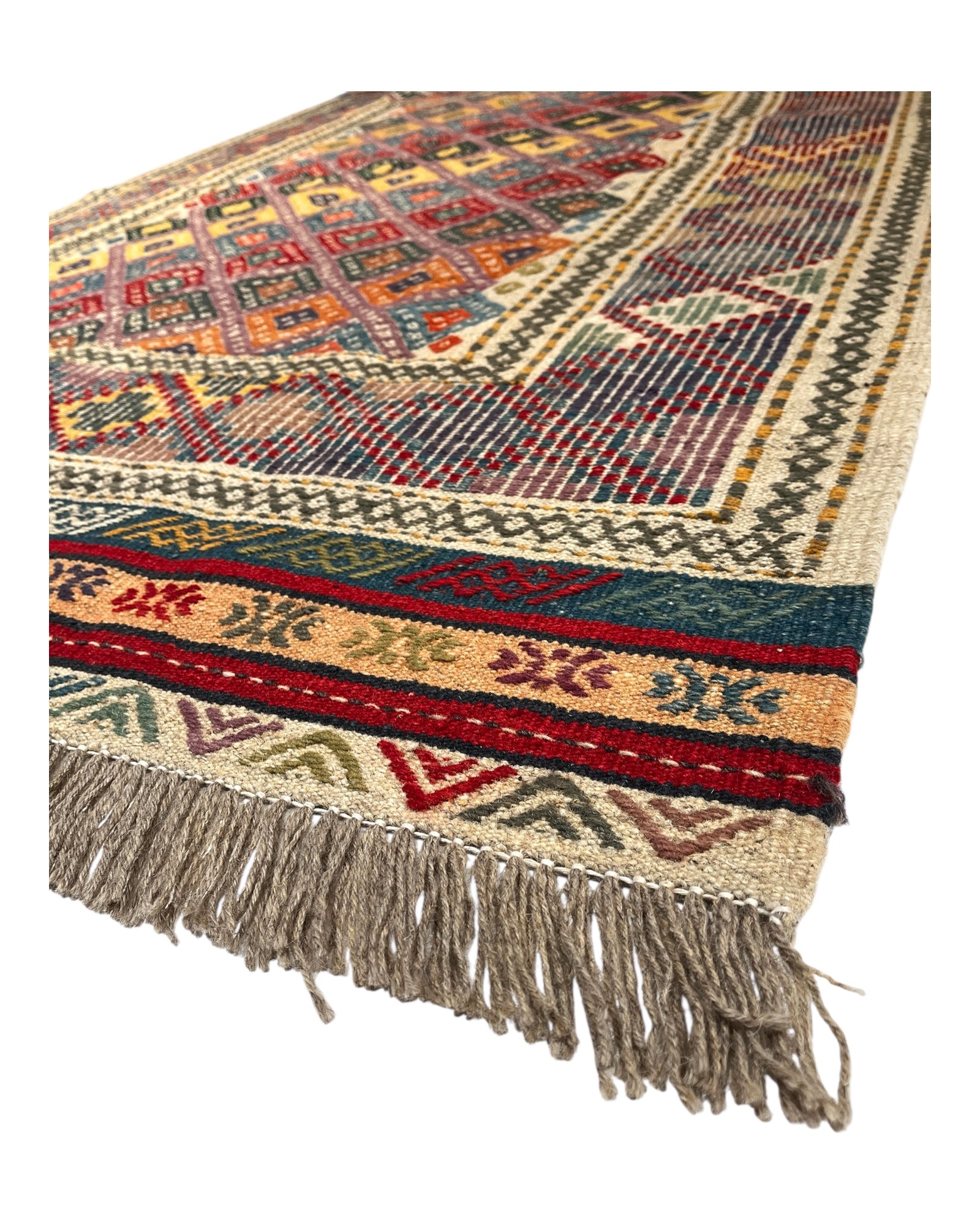 195cm x 122cm Colourful Turkoman Kilim