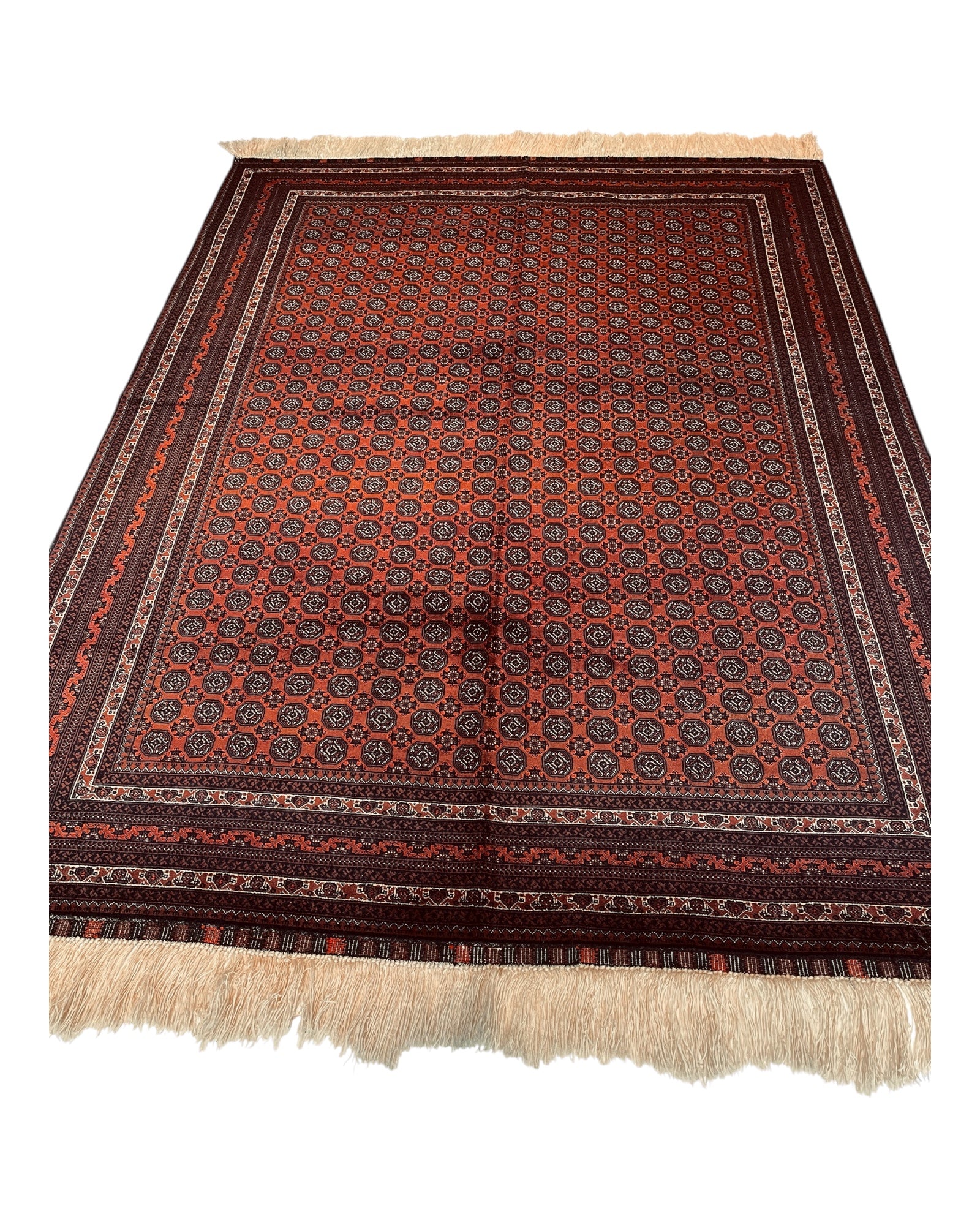196cm x 148cm Russet & Black Fine Roshnai Rug