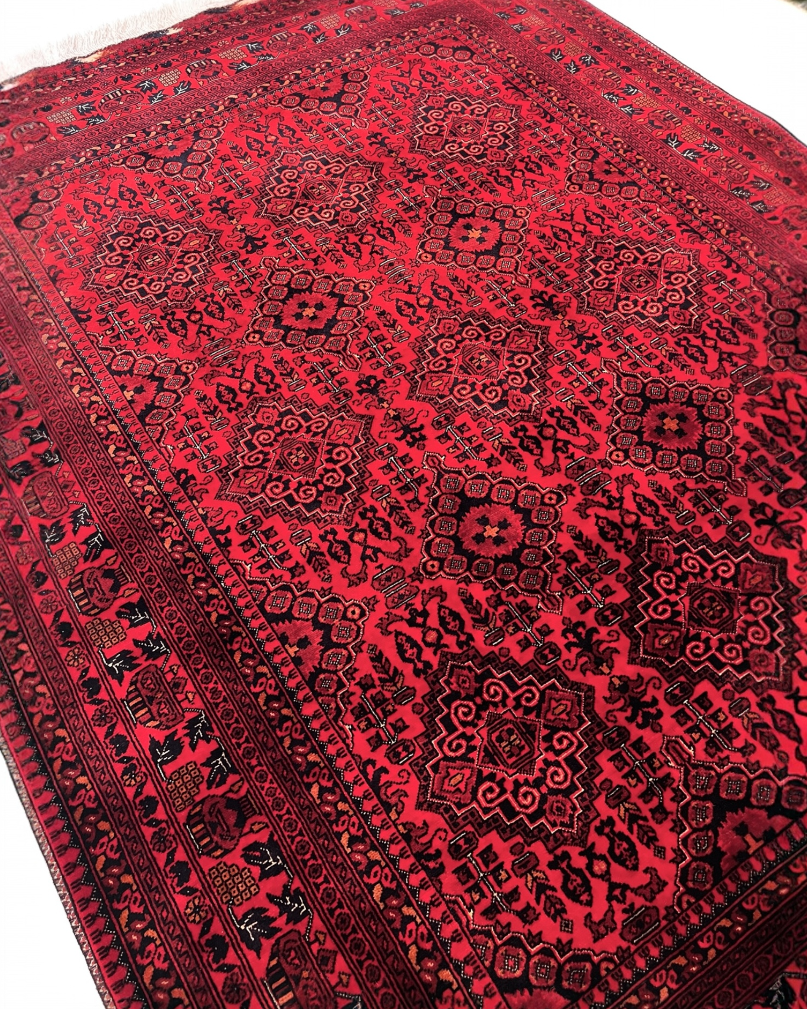 200cm x 152cm Red & Black Yousef Bey Rug