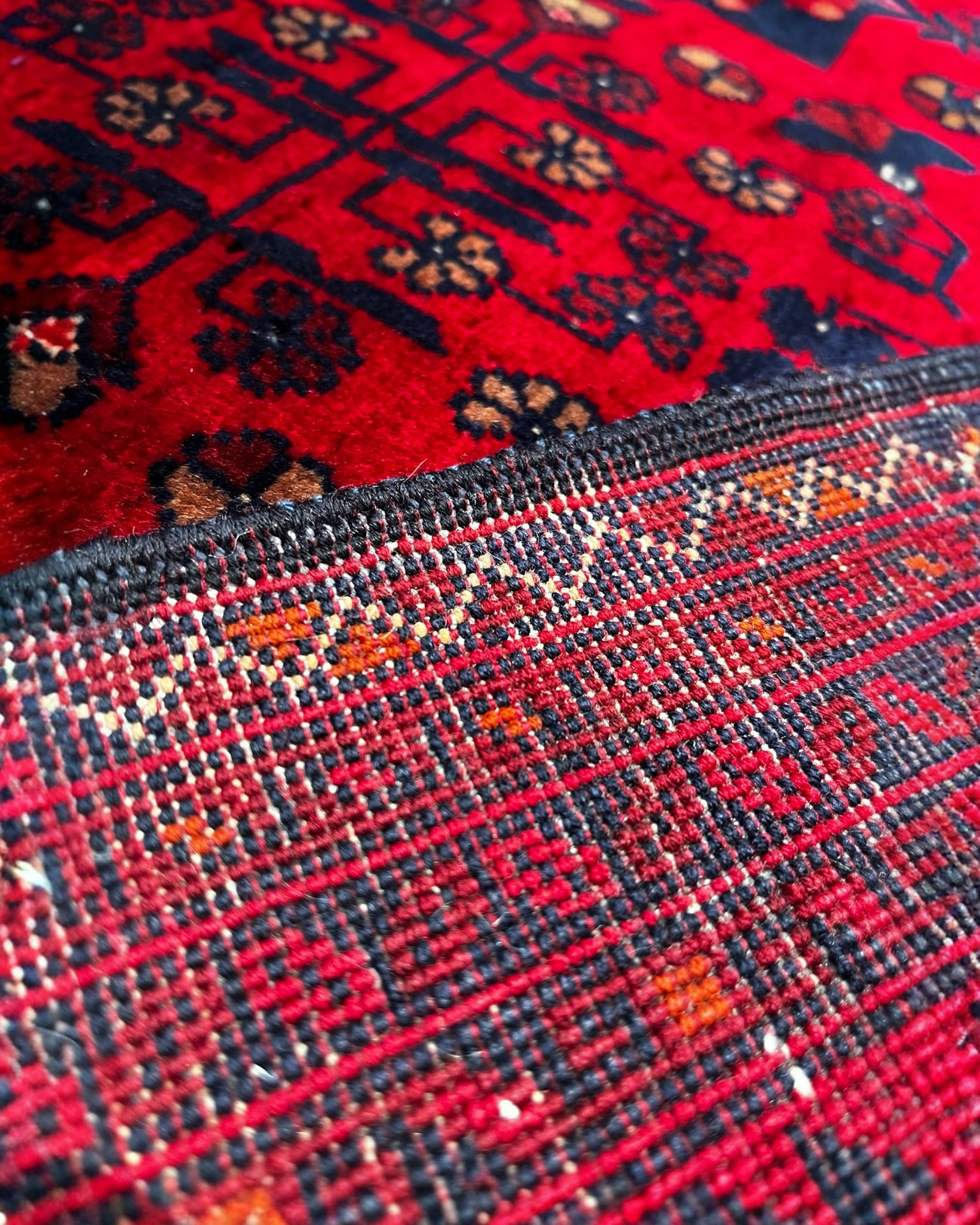 195cm x 155cm Red Andkhoy Rug