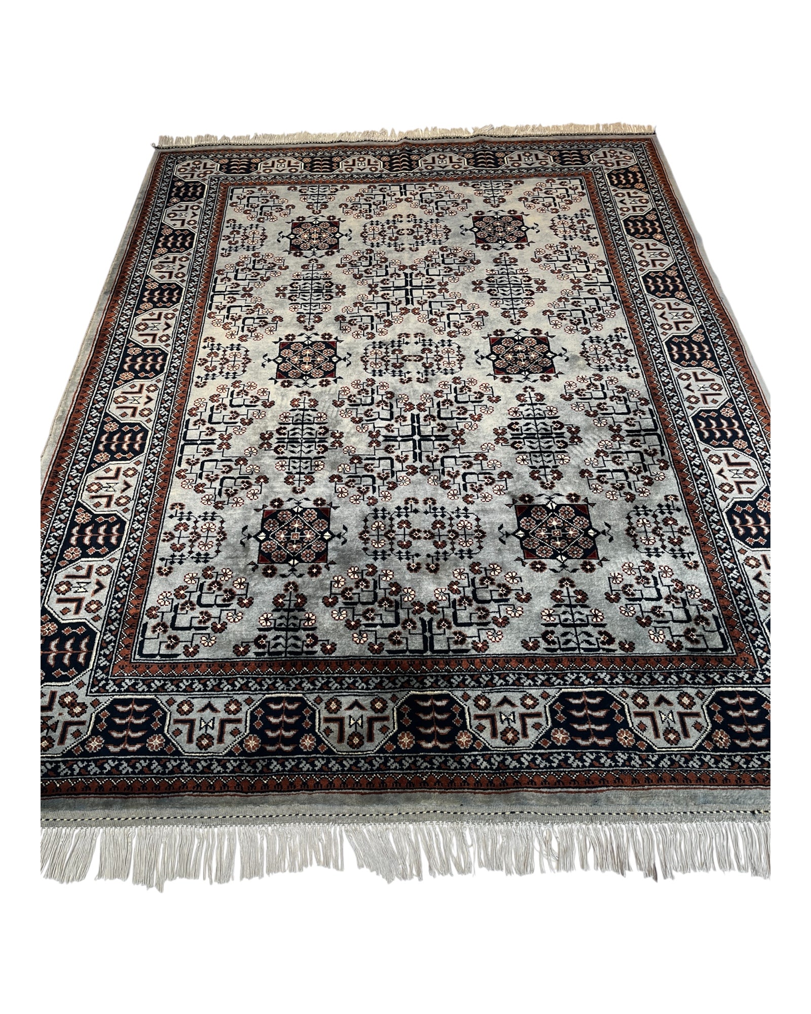 200cm x 155cm Grey Andkhoy Rug