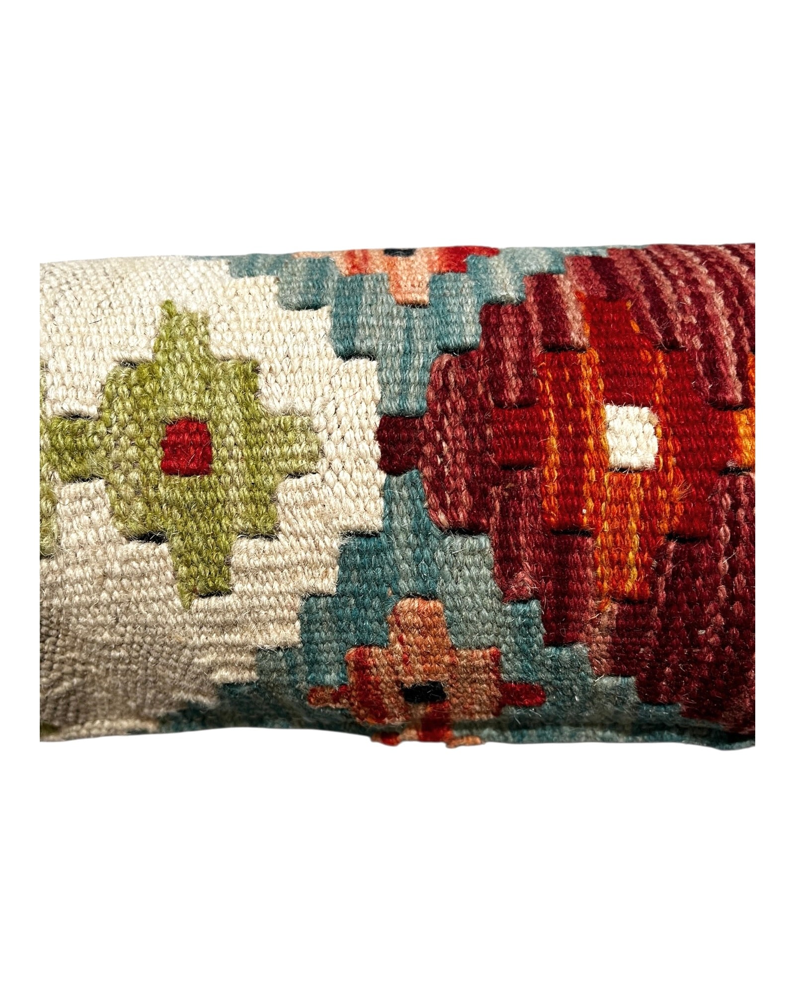 White, Turquoise & Orange Draught Excluder