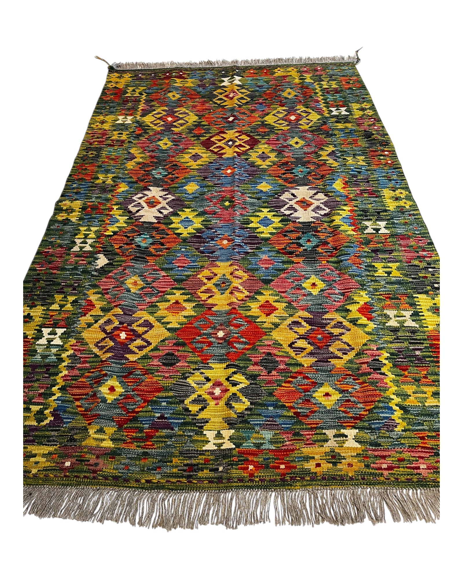 197cm x 130cm Multicoloured Festival Maymana Kilim