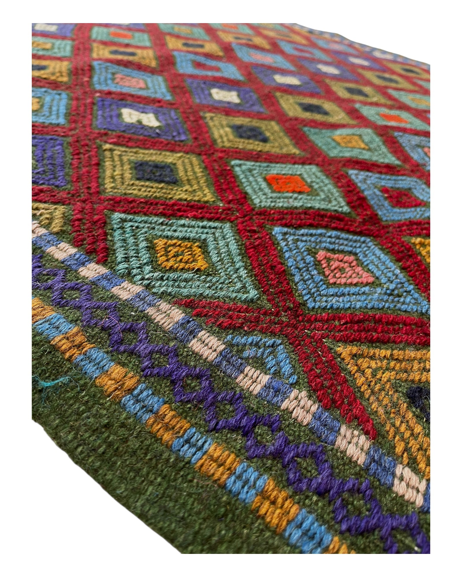 148cm x 100cm Burgundy Turkoman Kilim