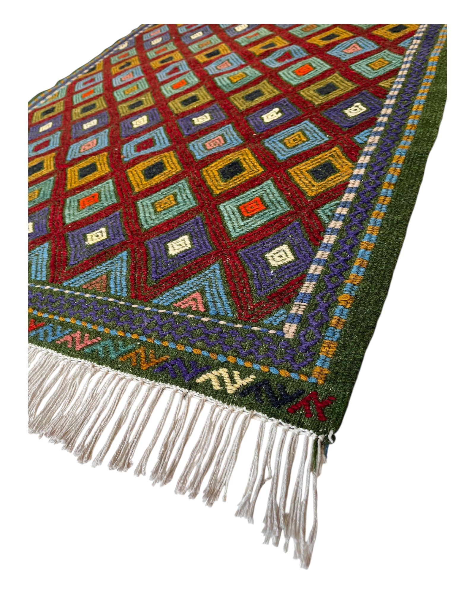 148cm x 100cm Burgundy Turkoman Kilim