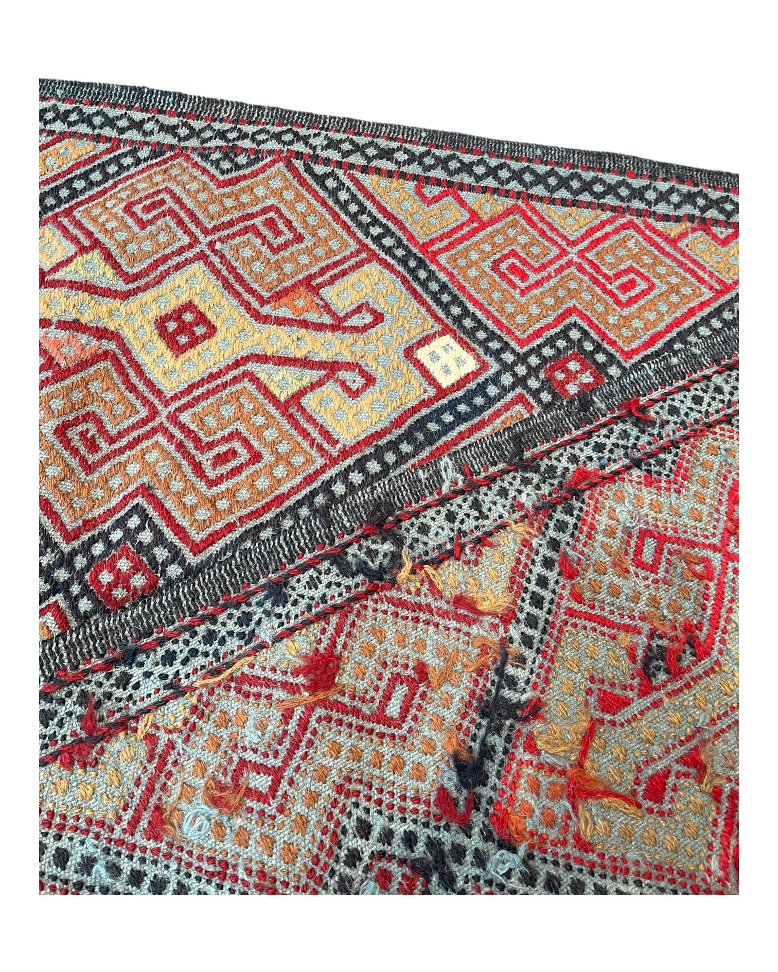 155cm x 97cm Pink & Blue Turkoman Kilim