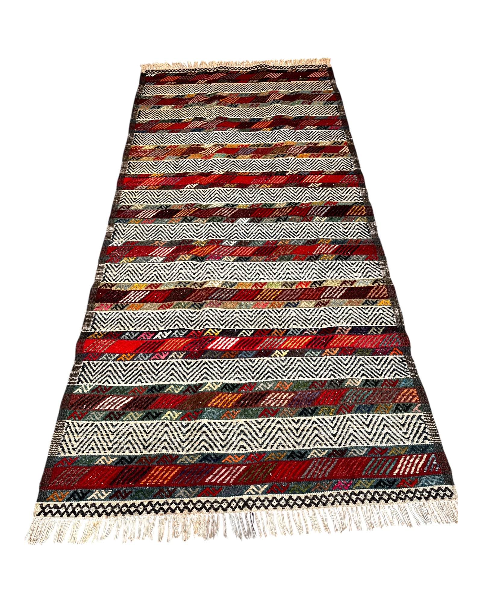 194cm x 90cm Multi Turkoman Kilim Runner