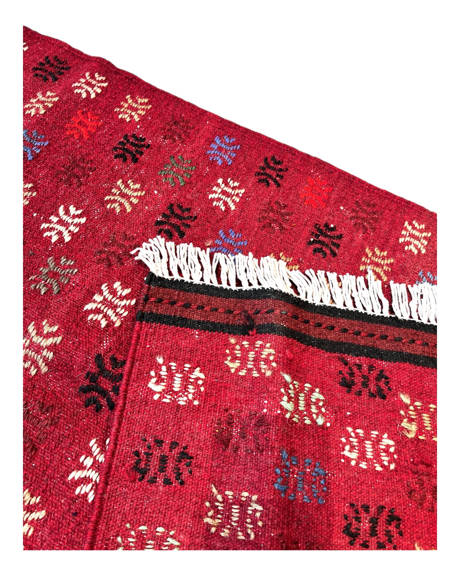 125cm x 82cm Deep Pink Turkoman Kilim