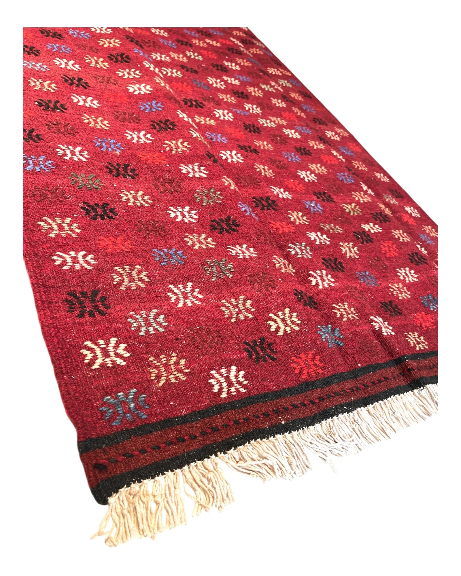 125cm x 82cm Deep Pink Turkoman Kilim