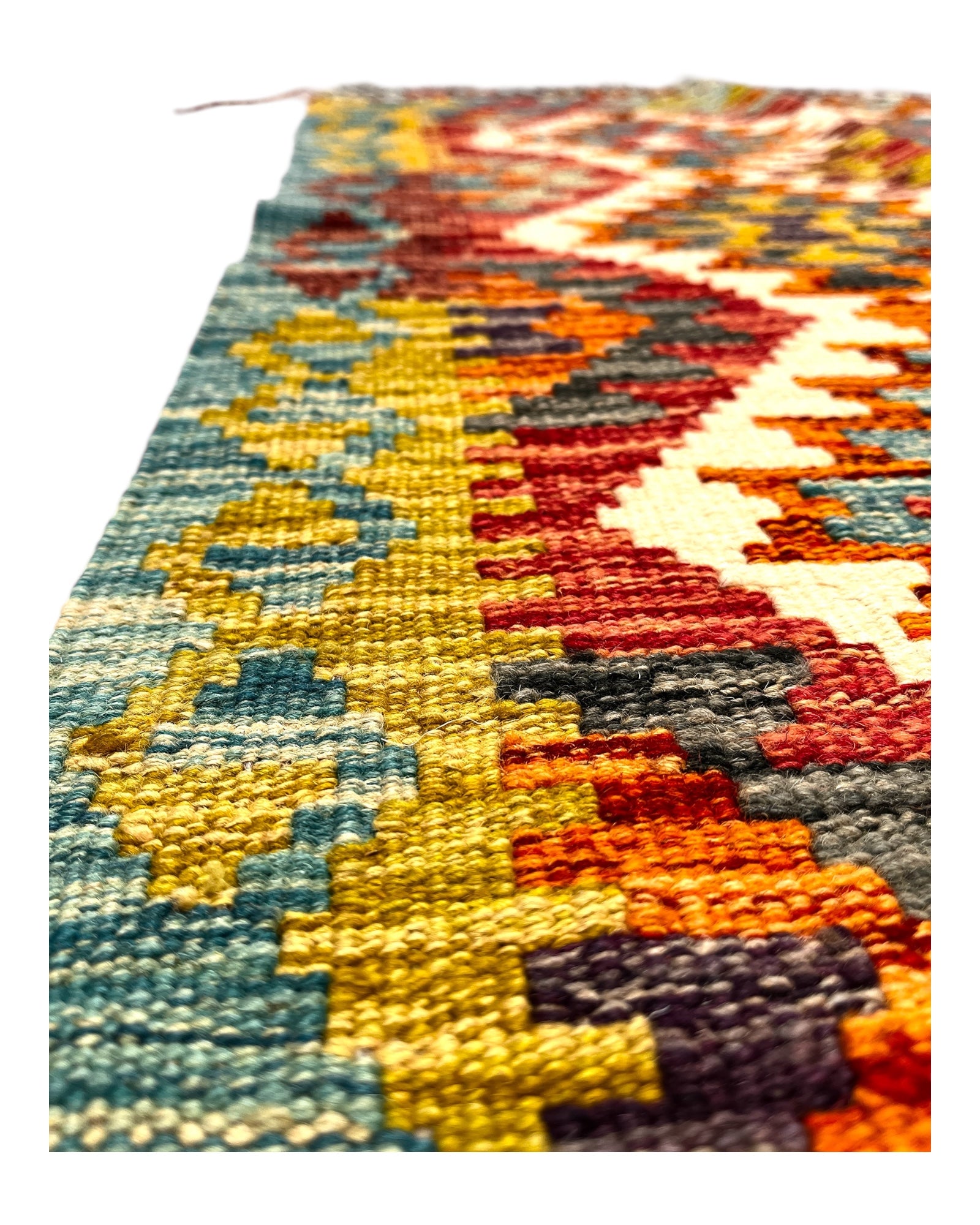 120cm x 76cm Orange & Pink Maymana Kilim