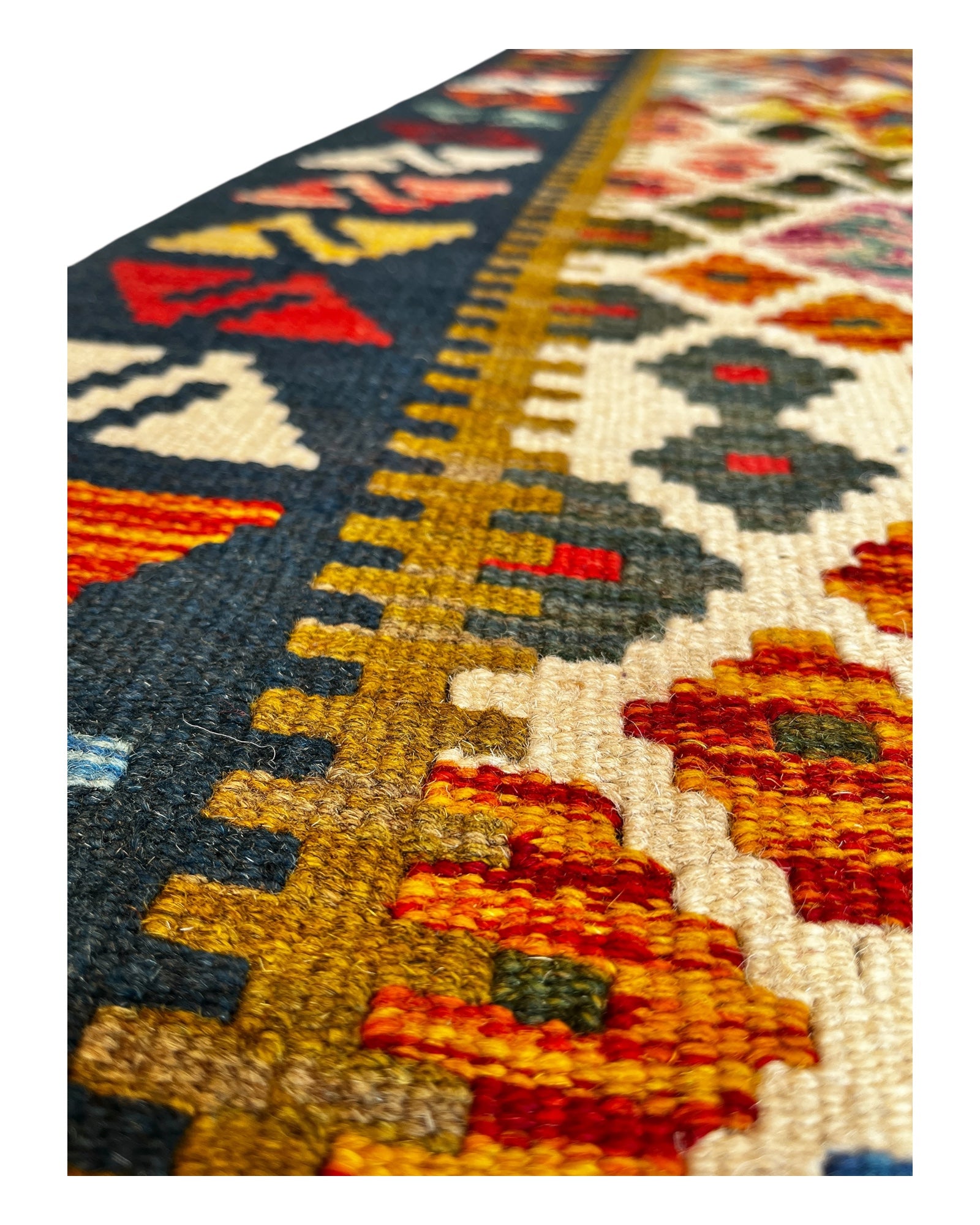 195cm x 125cm Multi-Coloured Maymana Kilim