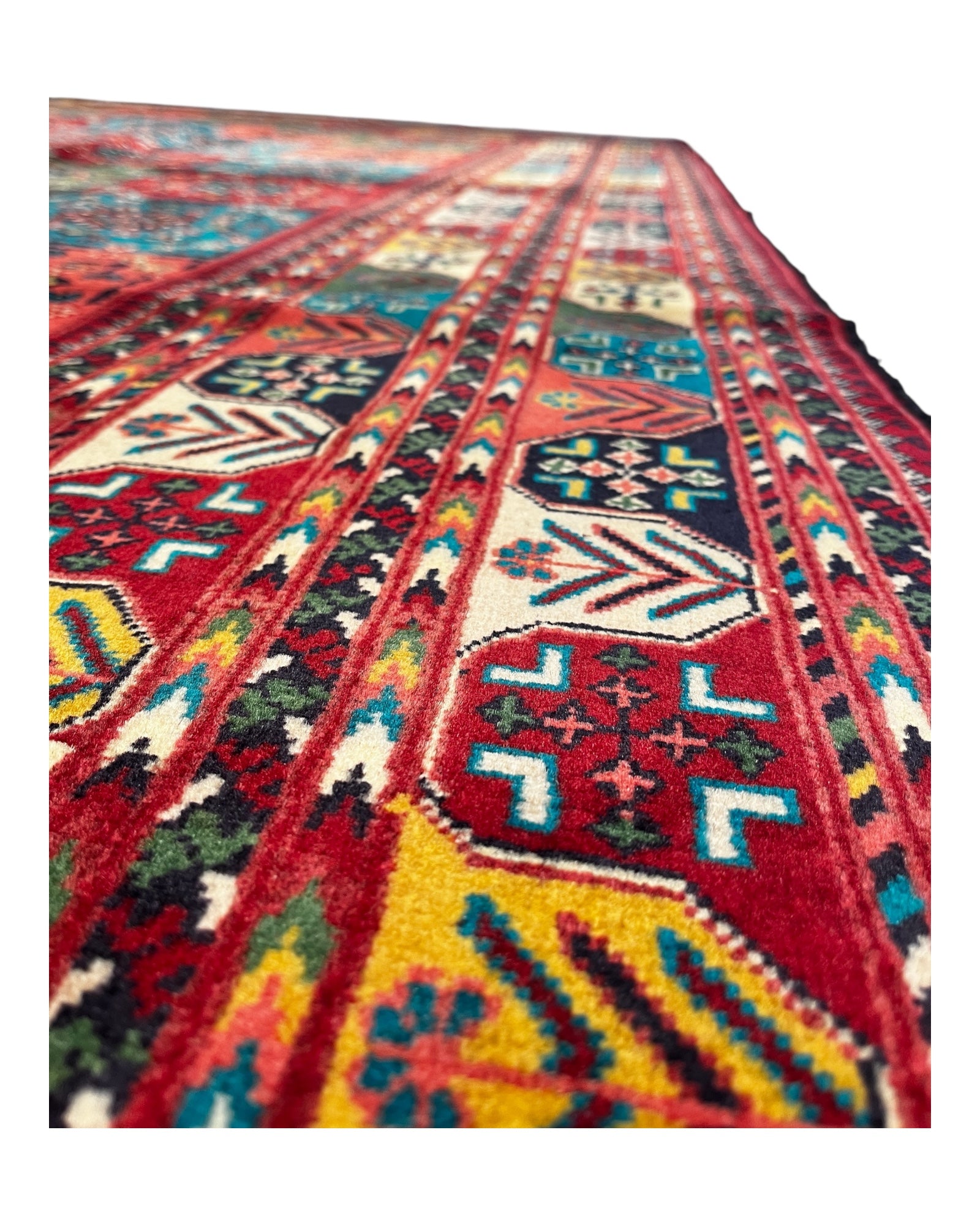 Extra Large Multi-coloured Tile Rug 352cm x 250cm