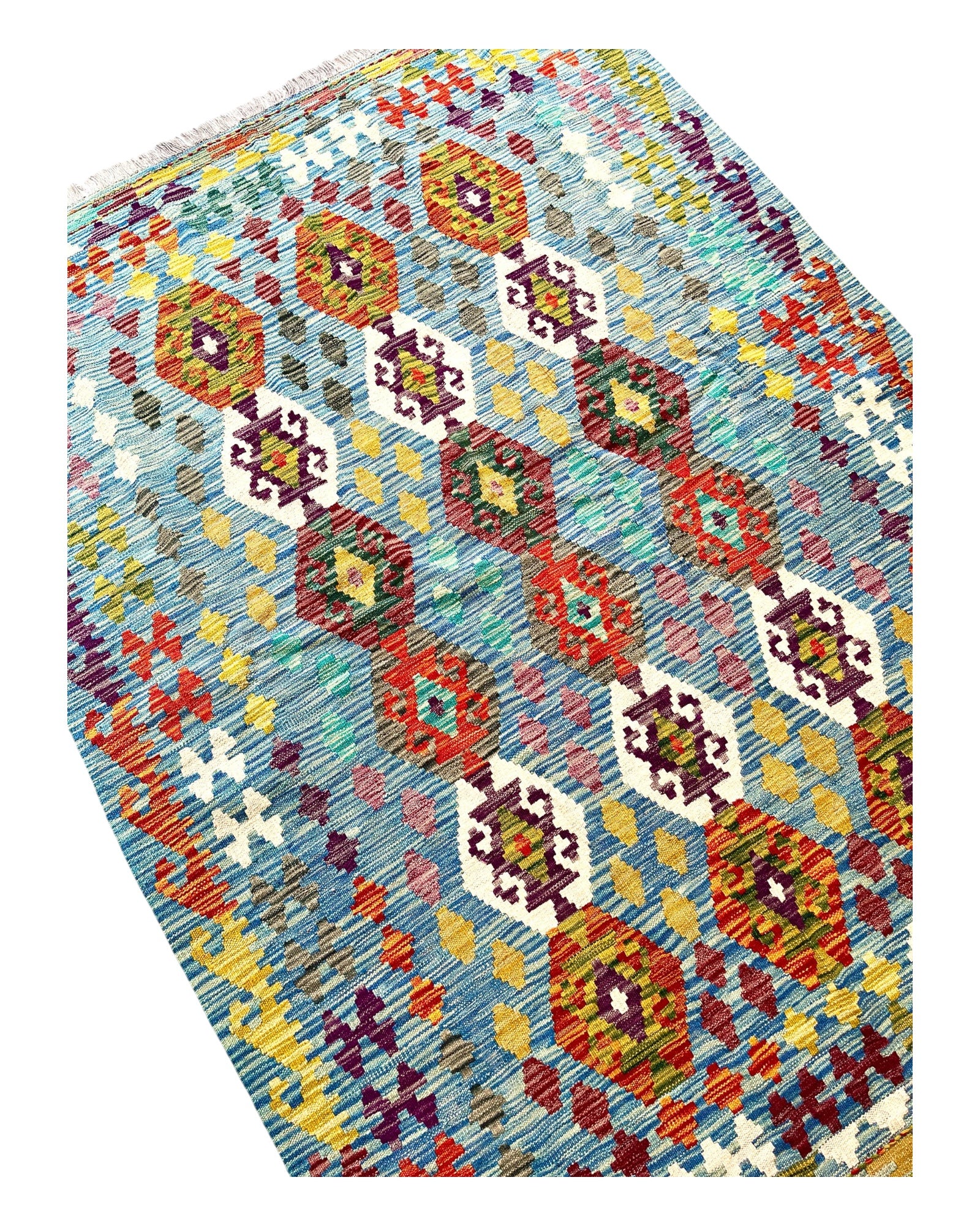 210cm x 153cm Turquoise Maymana Kilim