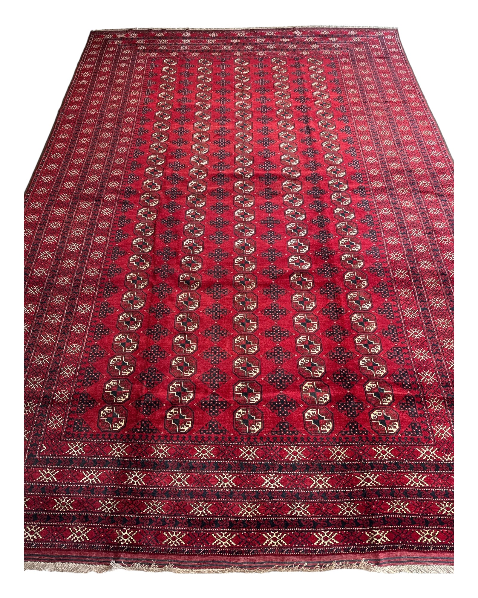 Antique Sheberghan Rug. Circa 1940. 406cm x 280cm