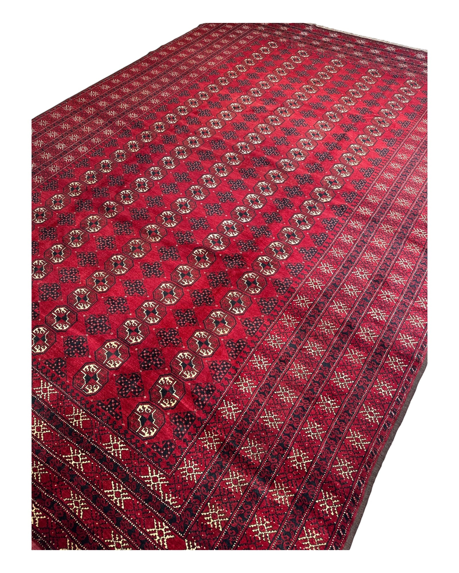 Antique Sheberghan Rug. Circa 1940. 406cm x 280cm