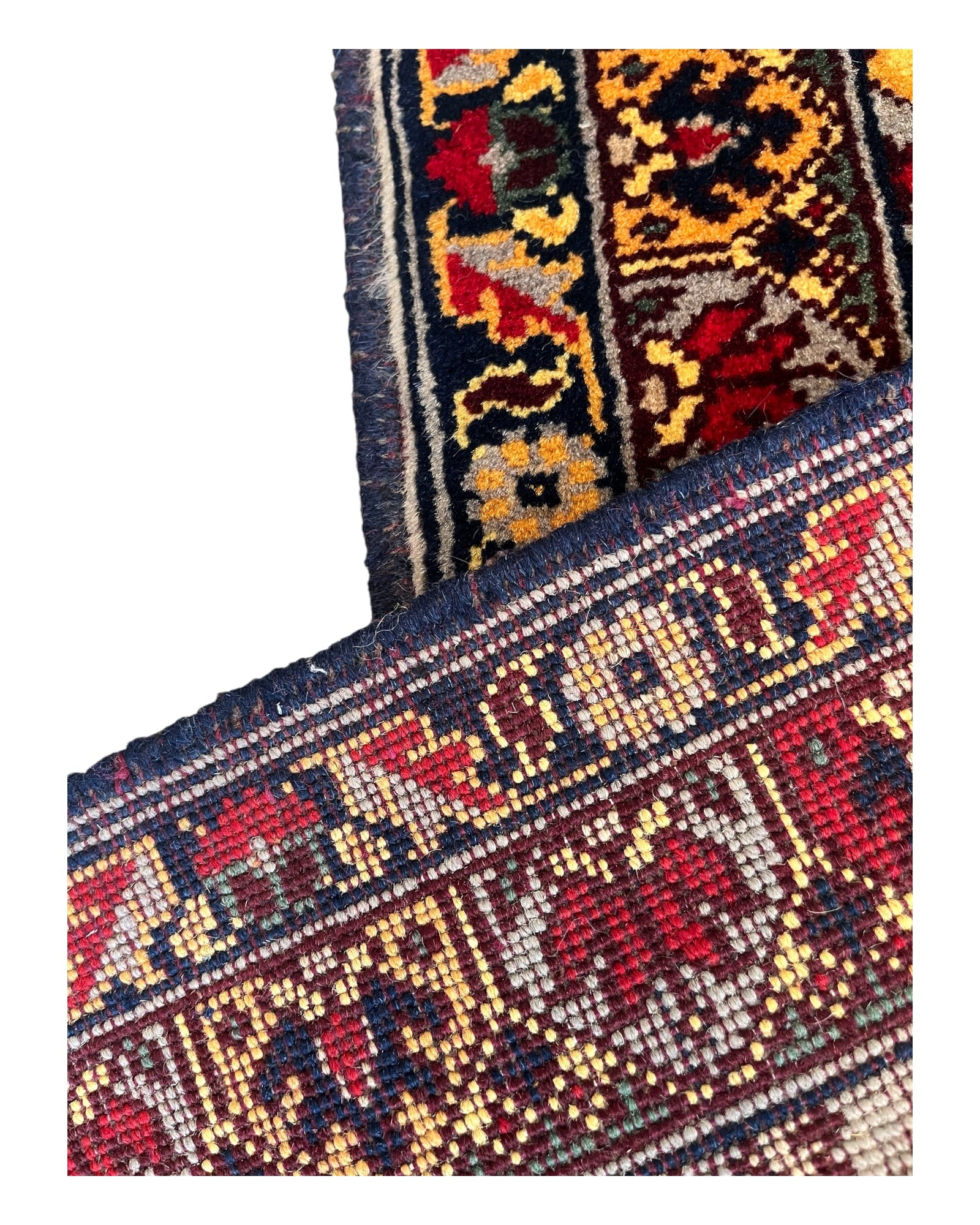 80cm x 53cm Grey & Gold Afghan Doormat