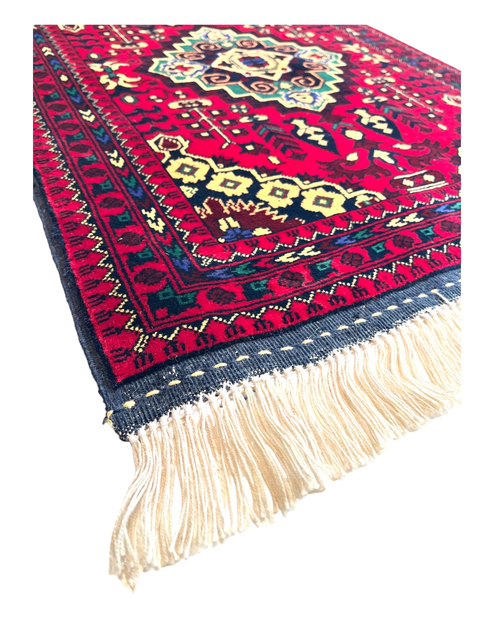 85cm x 60cm Red & Green Afghan Doormat