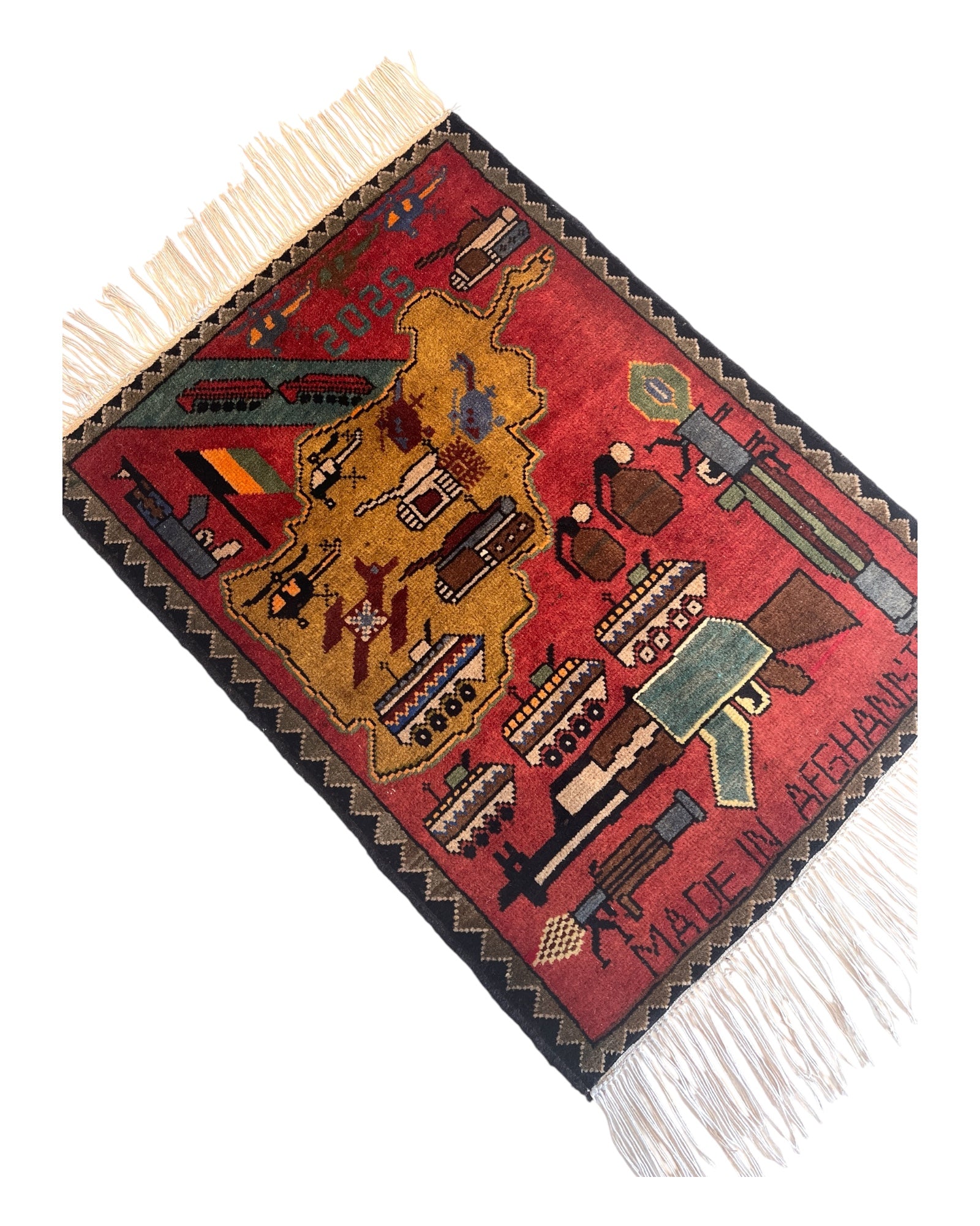 80cm x 60cm Russet & Mustard War Rug