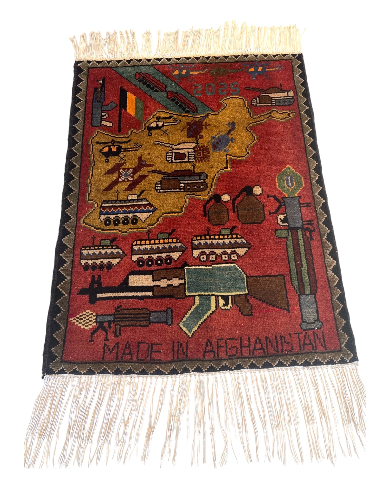 80cm x 60cm Russet & Mustard War Rug