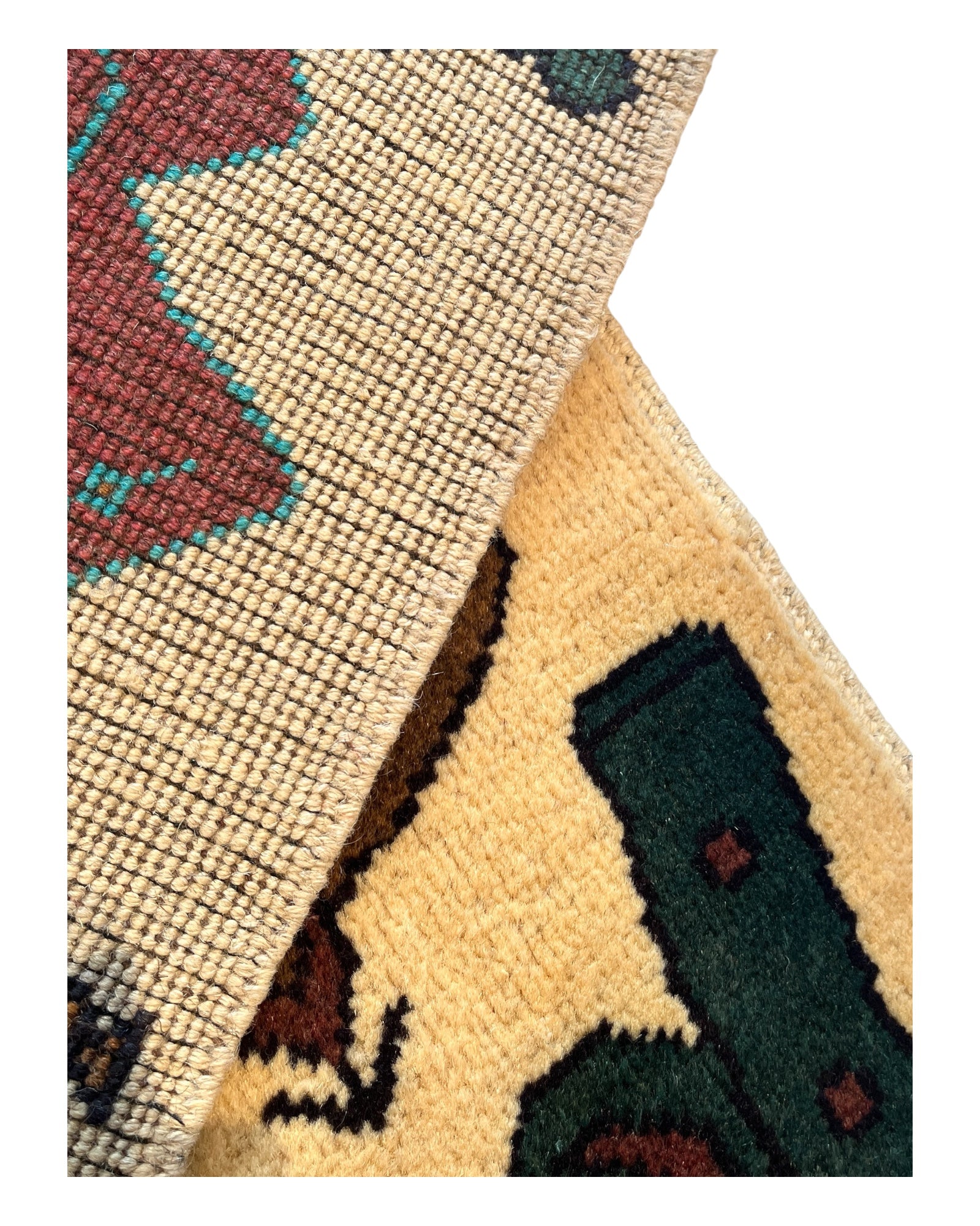 82cm x 62cm Cream & Brown War Rug