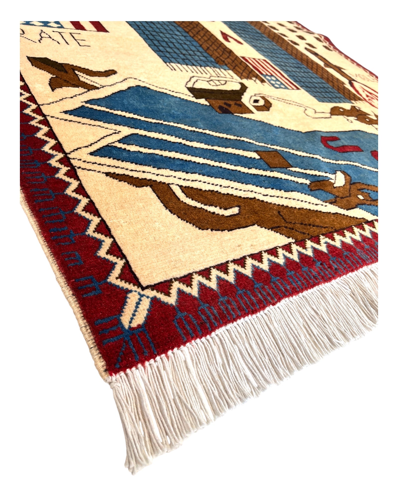 196cm x 130cm Twin Towers War Rug
