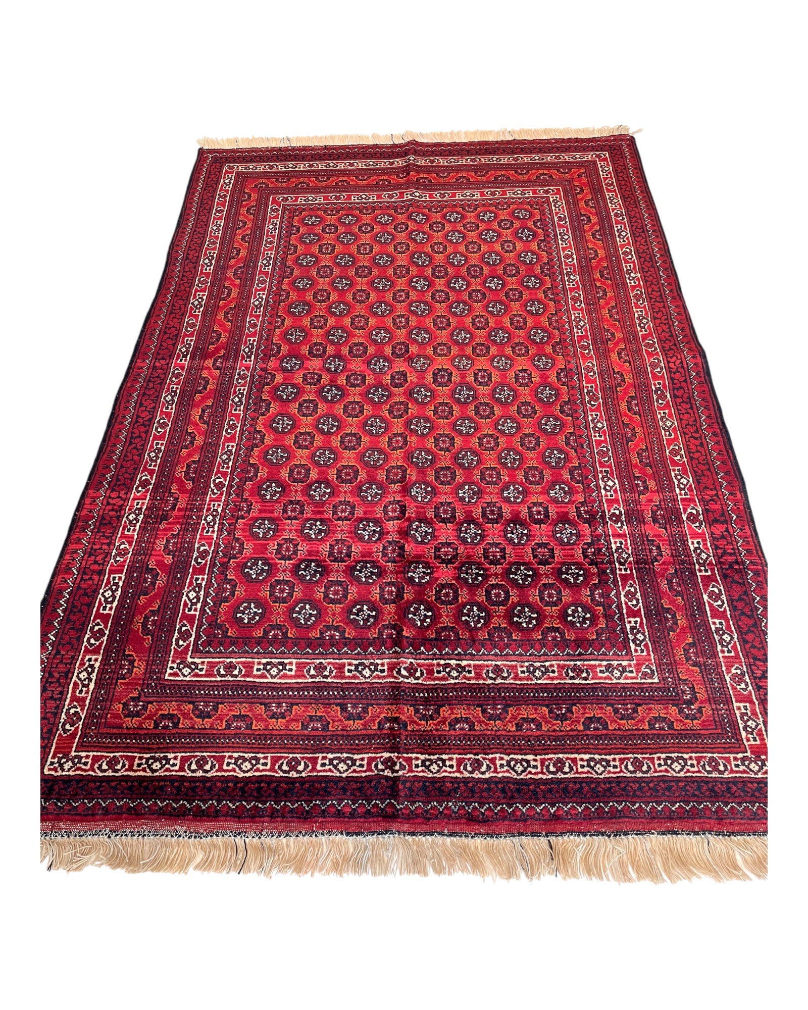 145cm x 102cm Red Khuwaja Roshnai Rug