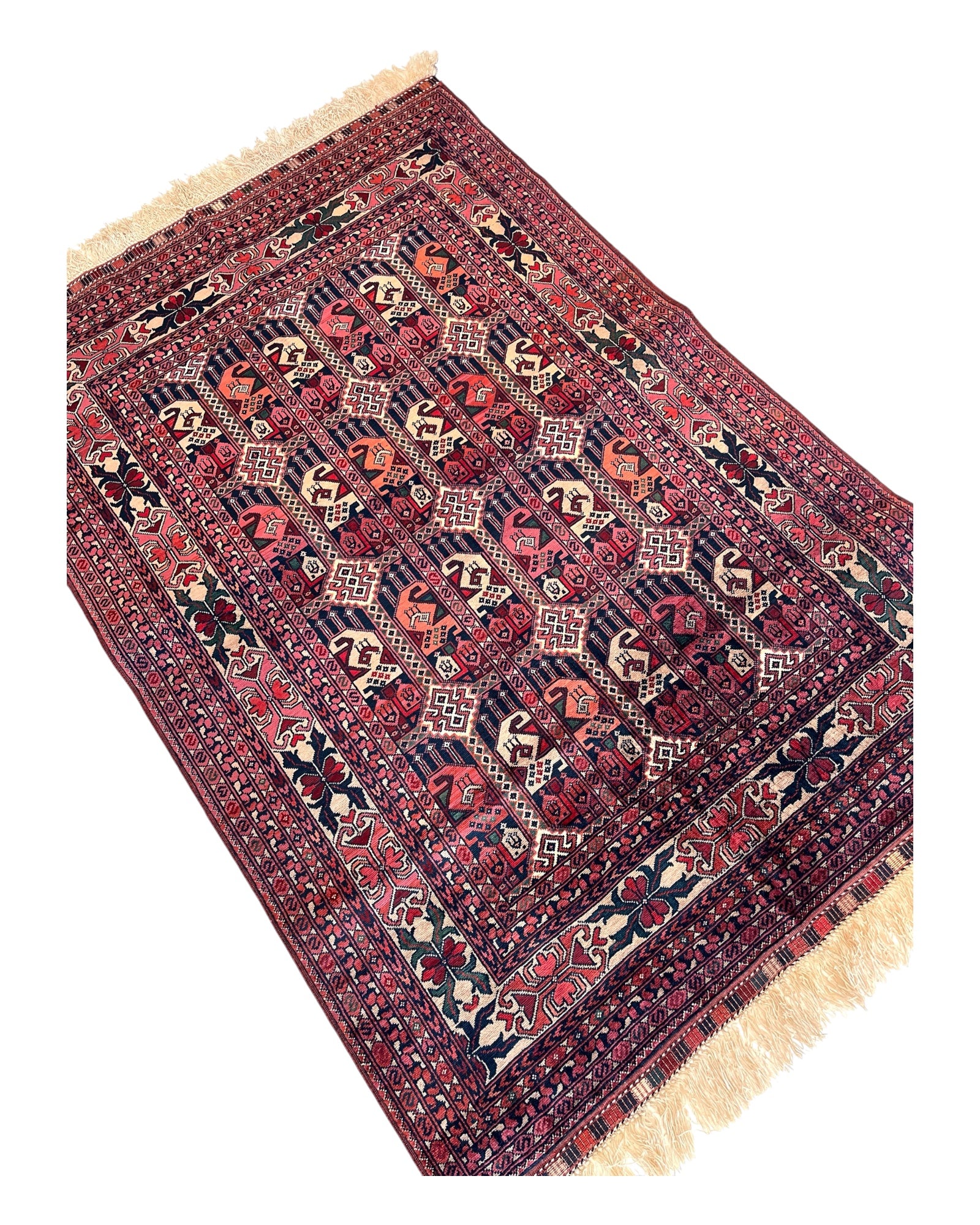 150cm x 104cm Pink Ala Bakhmal Rug