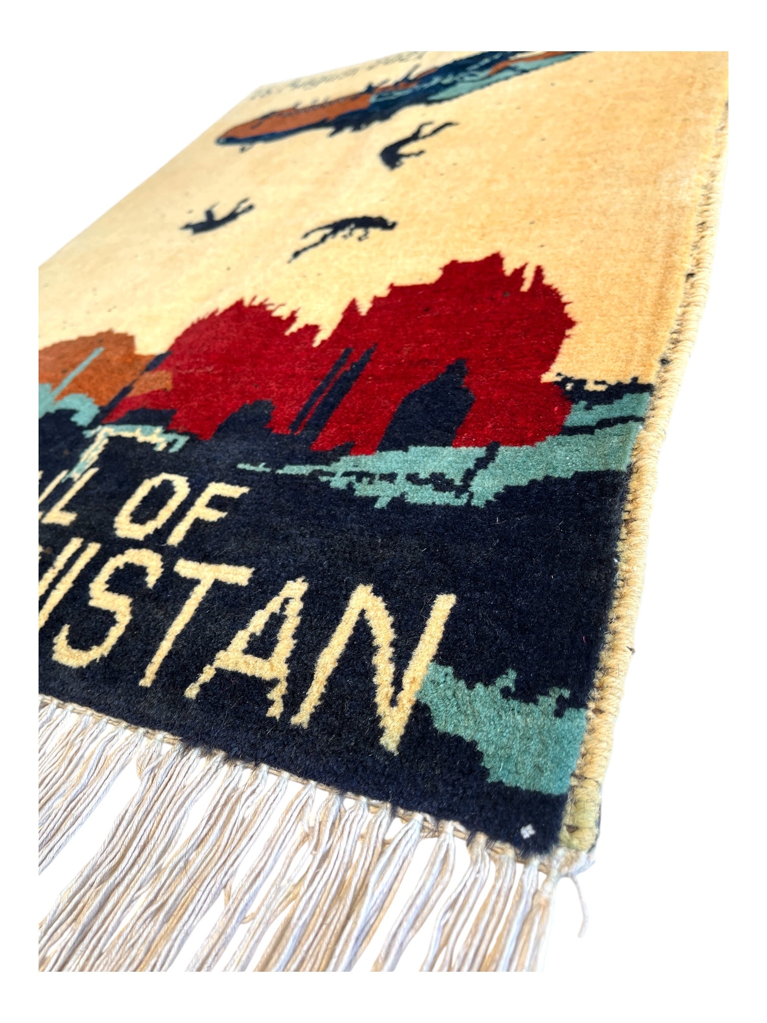 77cm x 60cm The Fall of Afghanistan War Rug